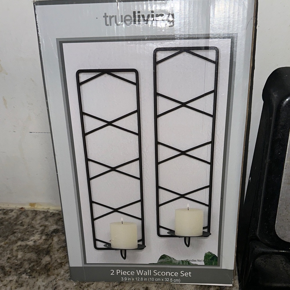 Black Wall Sconce Set